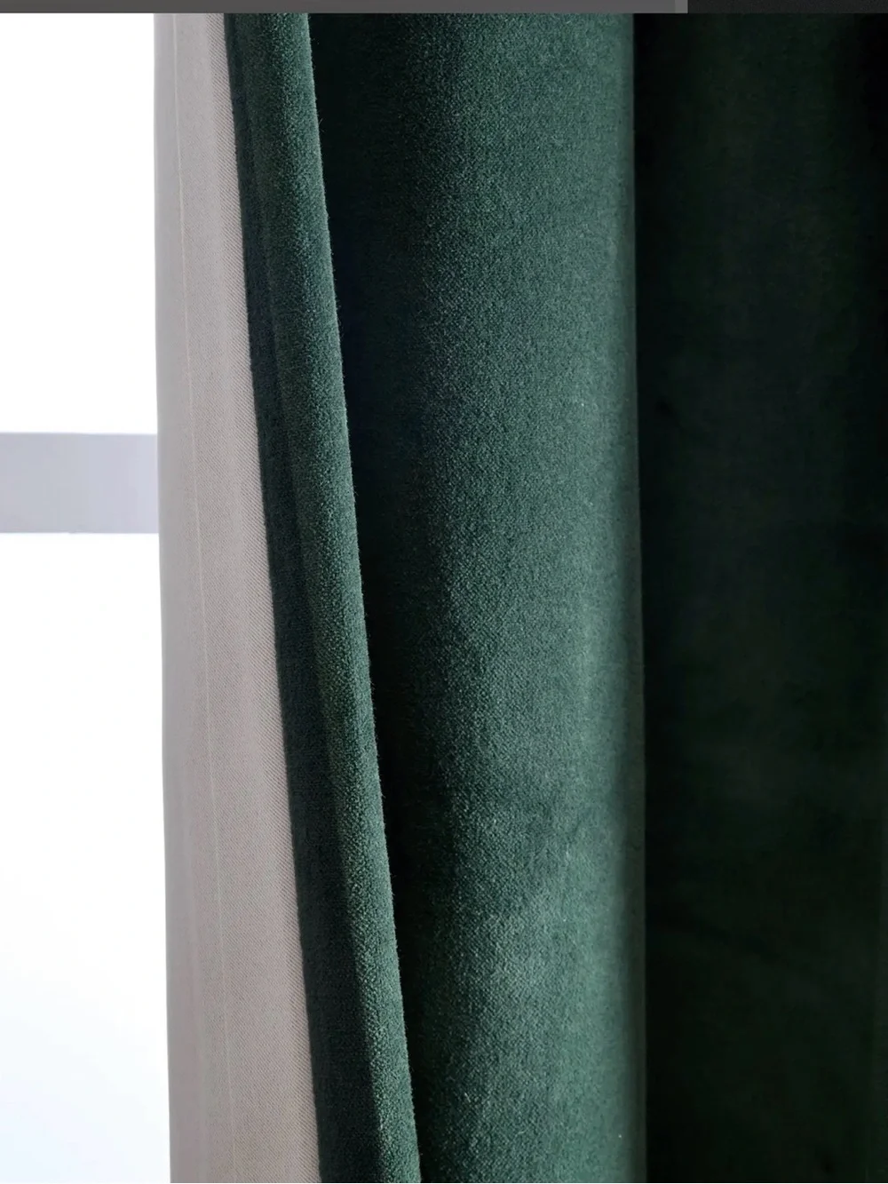New Quince Cotton Velvet Room Darkening Curtain - Single Panel 48x84 ColorSpruce